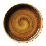Steelite Aurora Vesuvius Amber Round Stacking Trays 203mm (12 Pack)