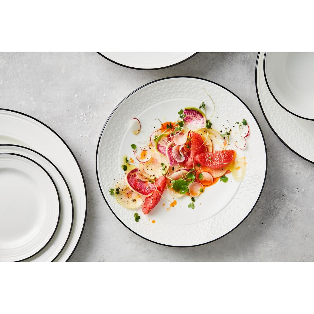 Steelite Bead Black Band Coupe Bowls 252mm (12 Pack)