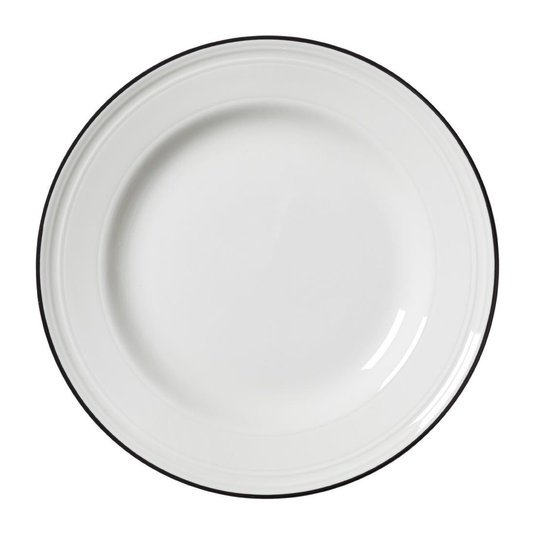 Steelite Bead Black Band Plates 203mm (12 Pack)