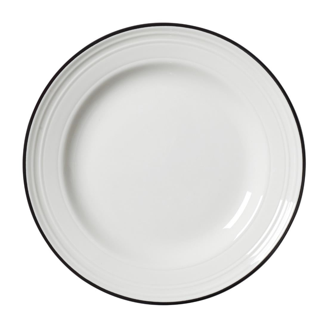 Steelite Bead Black Band Plates 165mm (12 Pack)