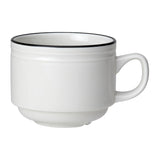 Steelite Bead Black Band Stacking Cups 200ml (12 Pack)