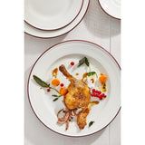 Steelite Bead Maroon Band Plates 165mm (12 Pack)