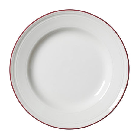 Steelite Bead Maroon Band Plates 202mm (12 Pack)