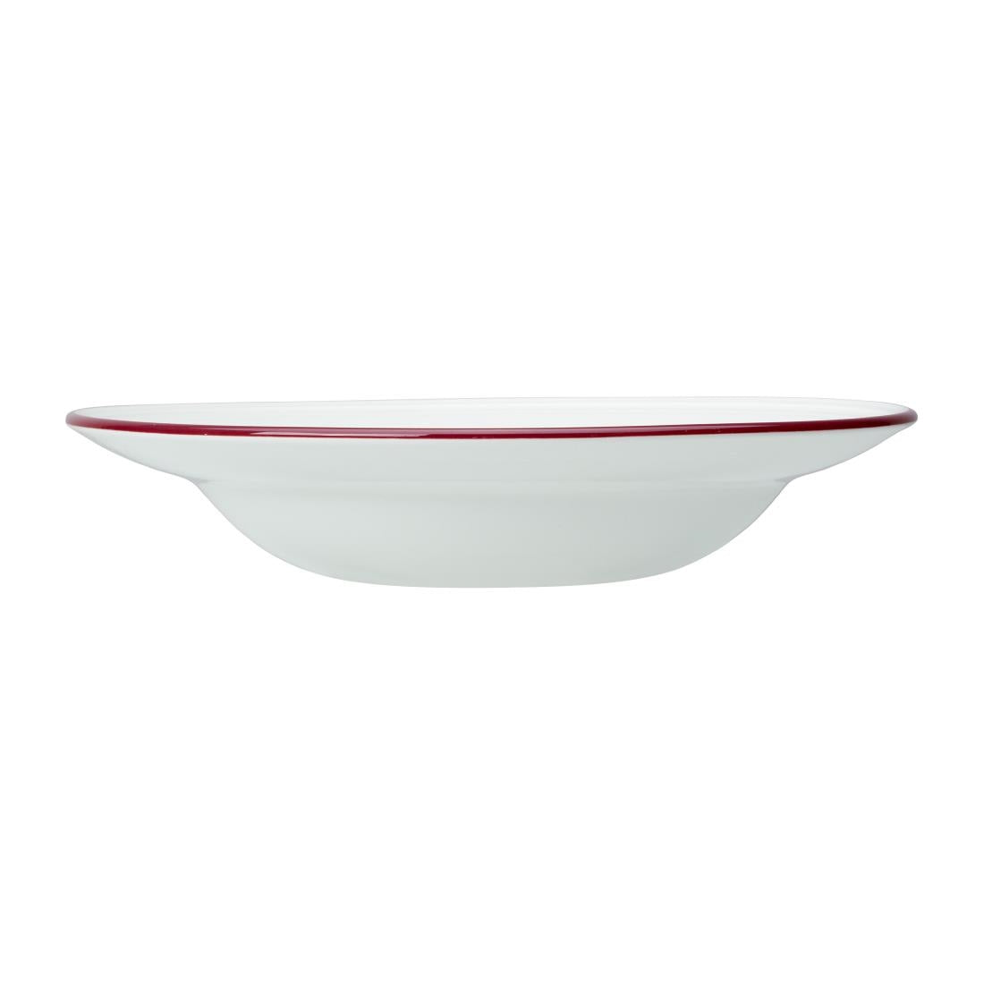 Steelite Bead Maroon Band Pasta Plates 240mm (12 Pack)