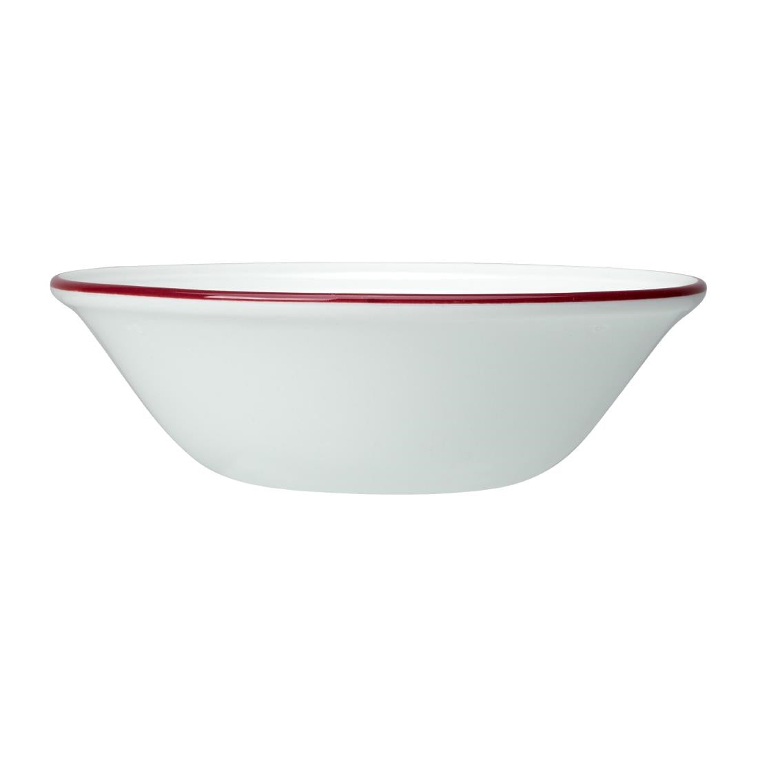 Steelite Bead Maroon Band Oatmeal Bowls 165mm (12 Pack)