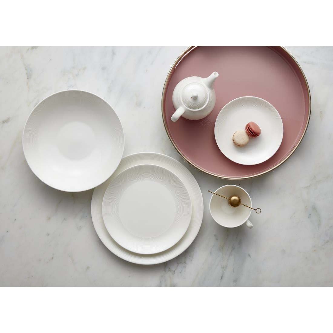 William Edwards Spiro Teacups White 200ml (12 Pack)