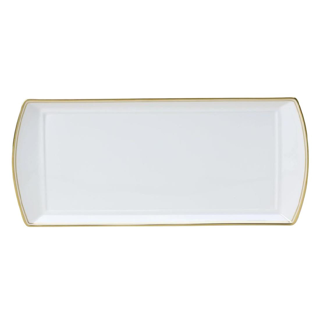 William Edwards Burnished Gold Classic Large Rectangle Trays 340x150mm (12 Pack)