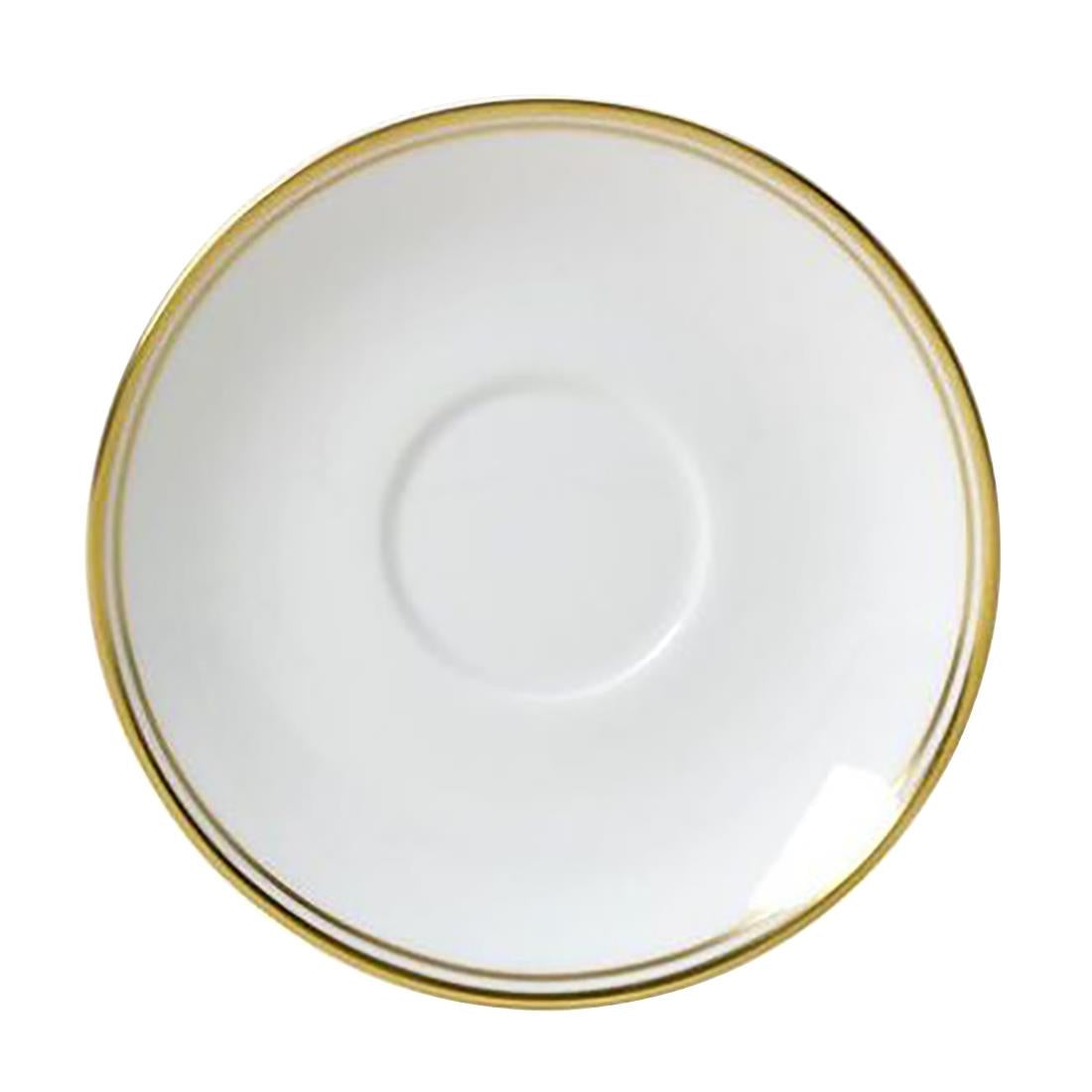 William Edwards Burnished Gold Classic Espresso Saucers 120mm (12 Pack)