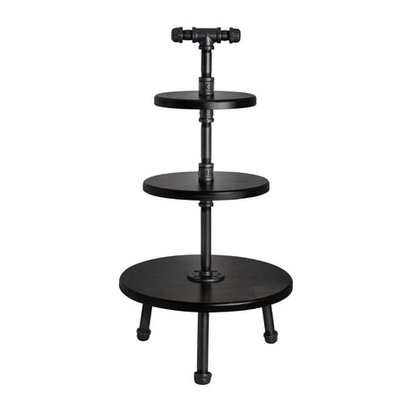 Steelite Gun Metal Pipe Stand 3-Tier 355x674mm