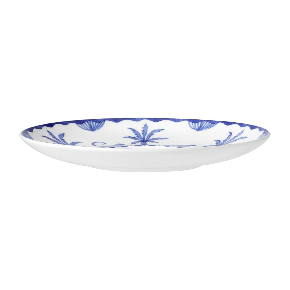 William Edwards Sultan's Garden Blue Tea for One Saucers (12 Pack)