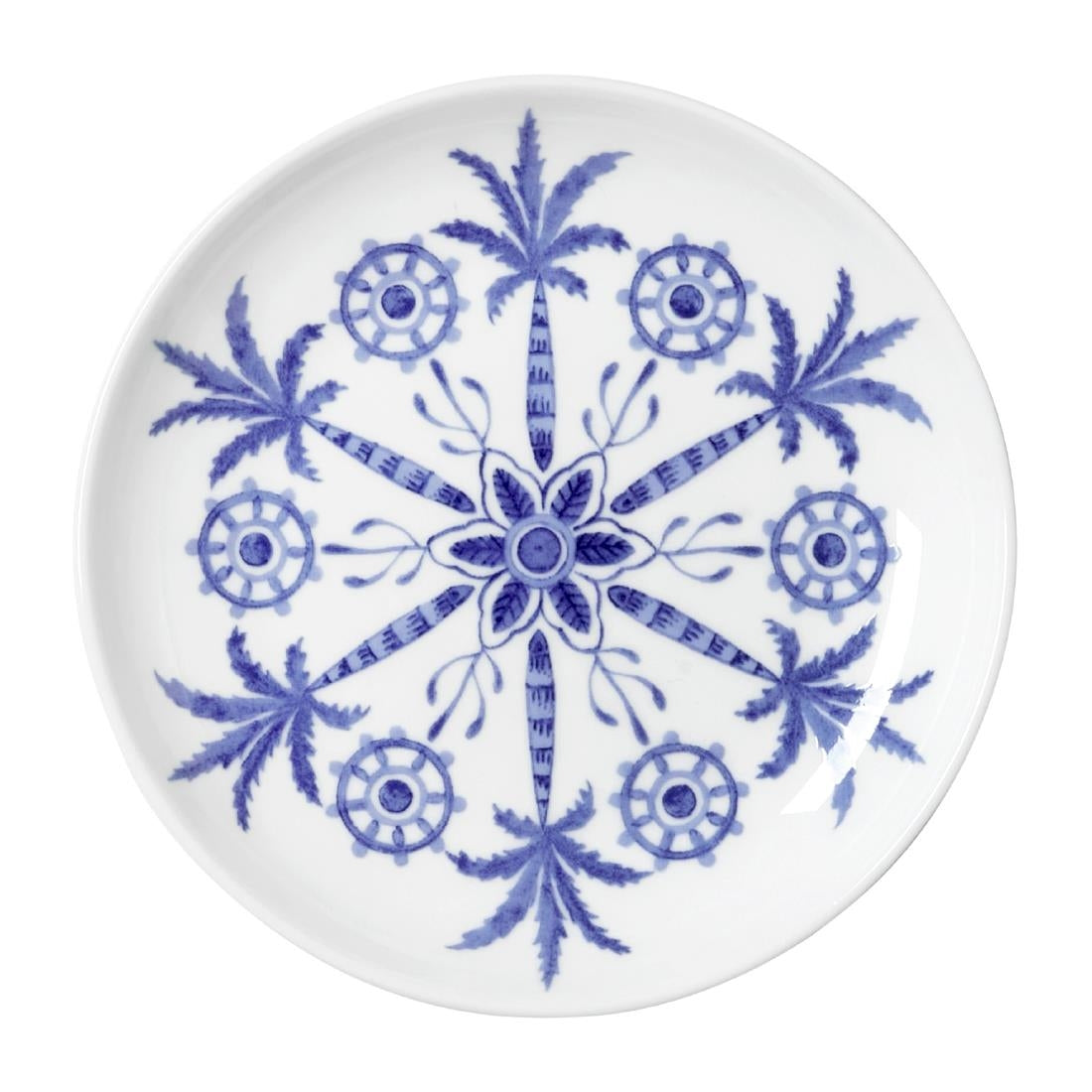 William Edwards Sultan's Garden Blue Butter Dishes Coupe 110mm (24 Pack)