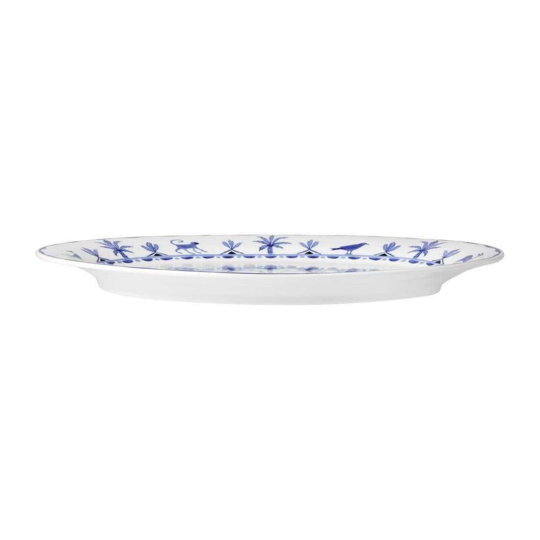 William Edwards Sultan's Garden Blue Oval Trays Misc 350mm (6 Pack)