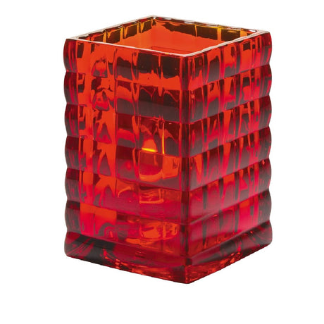 Hollowick Optic Block Ruby Glass Lamp 67mm x 95mm (6 Pack)