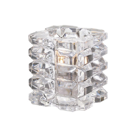 Hollowick Faceted Cube Clear Glass Votive 76mm x 83mm (6 Pack)