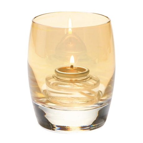 Steelite Contour Glass Votives Gold Lustre 95mm (12 Pack)