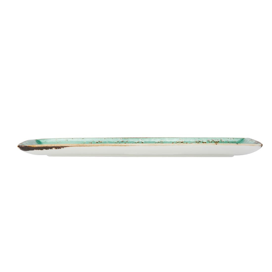 Steelite Craft Aqua Rectangle Three Plates 320x190mm (6 Pack)