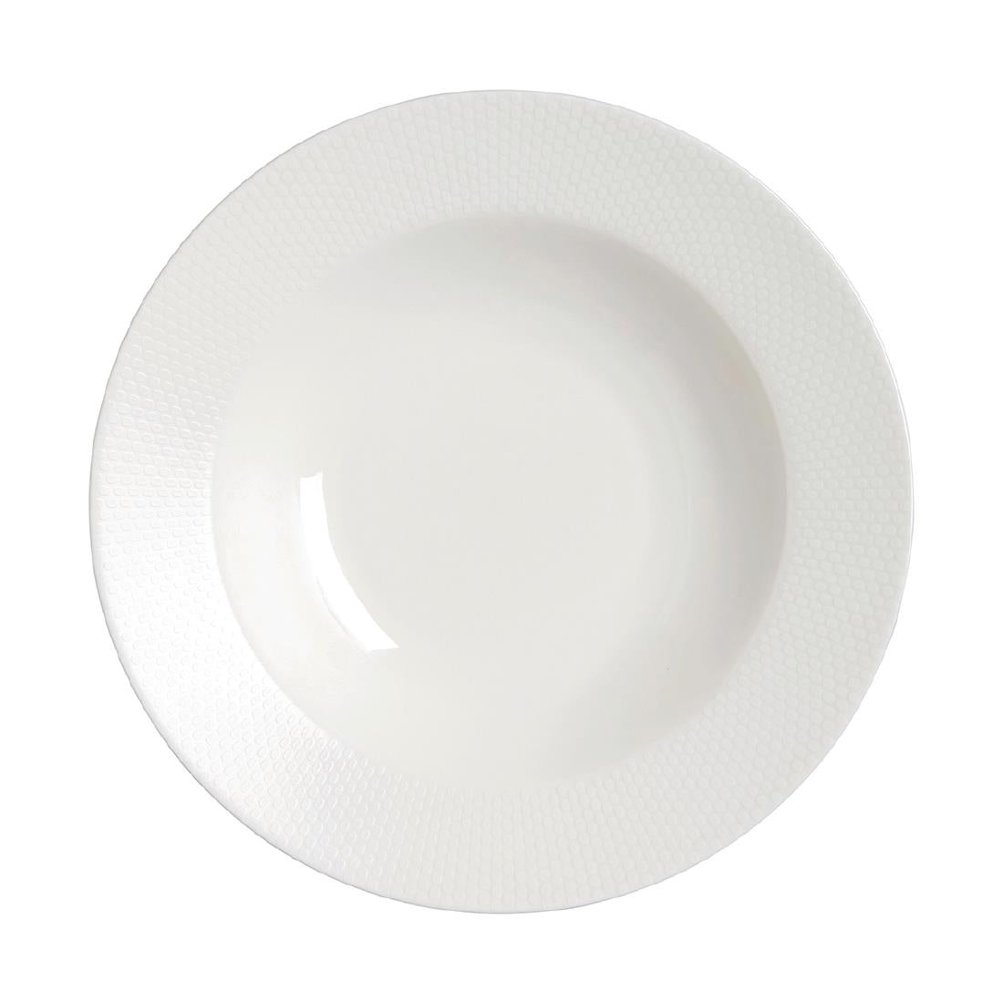 William Edwards Quanta Large Rim Bowls - Classic White 280mm (Pack of 6)