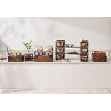 Steelite D.W. Haber Fusion Ash Grey Stackable Bakery Box with Acrylic Drawer