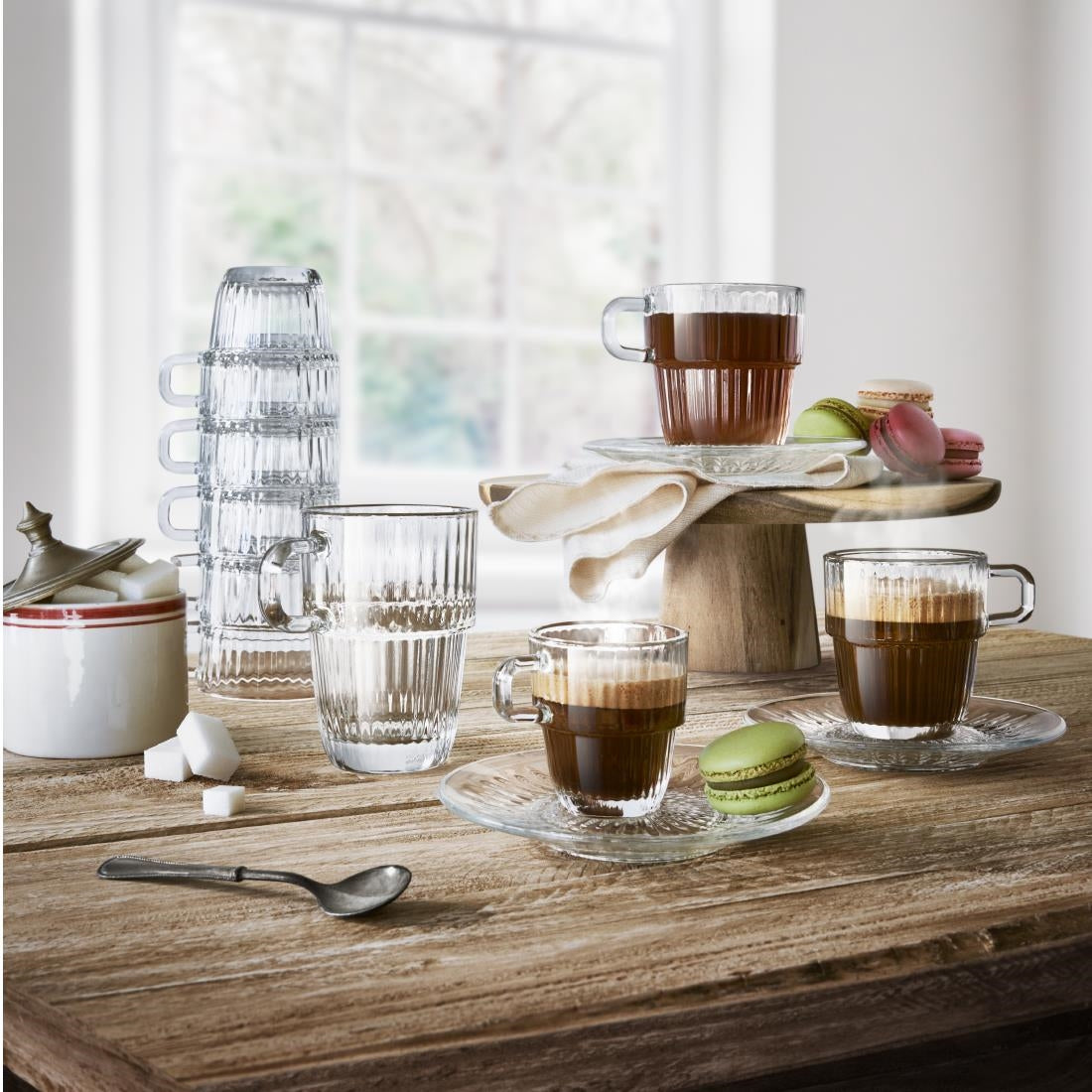 Bormioli Rocco Barshine Double Espresso Saucers 140mm (12 Pack)