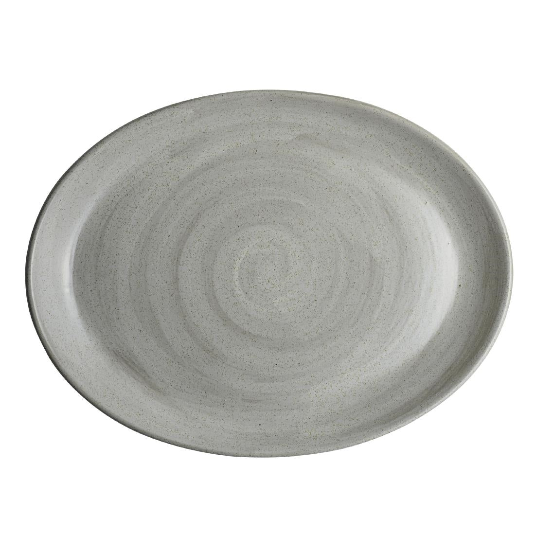 Steelite Maham Studio Carnaby Oval Plates Dove 202x152mm (24 Pack)