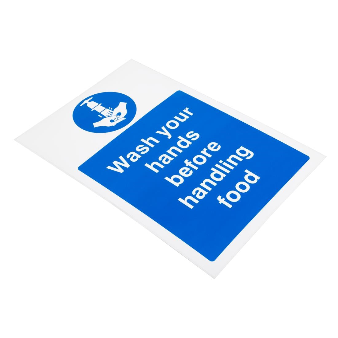 Vogue Wash hands Before Handling Food Sign