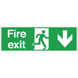 Fire Exit Sign Arrow Down