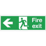 Fire Exit Sign Arrow Left