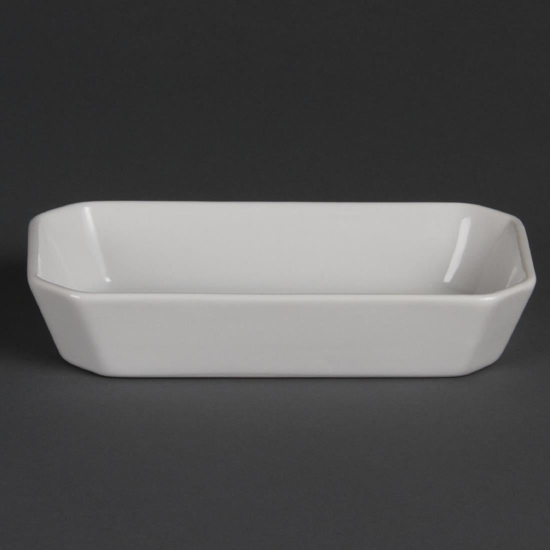 Olympia Whiteware Rectangular Hors d'Oeuvre Dishes 185mm (6 Pack)