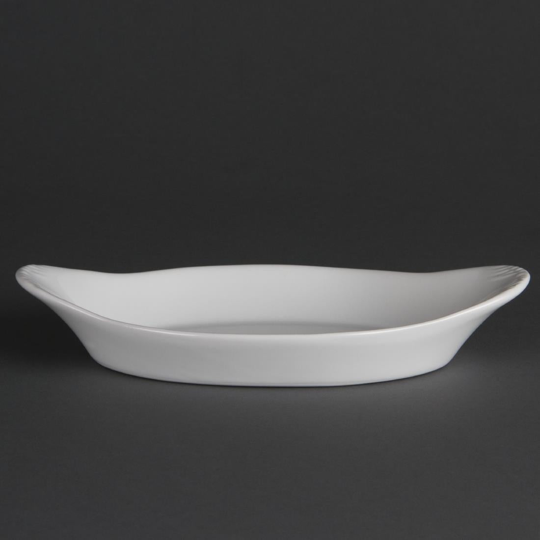 Olympia Whiteware Oval Eared Dishes 229x 127mm (6 pack)