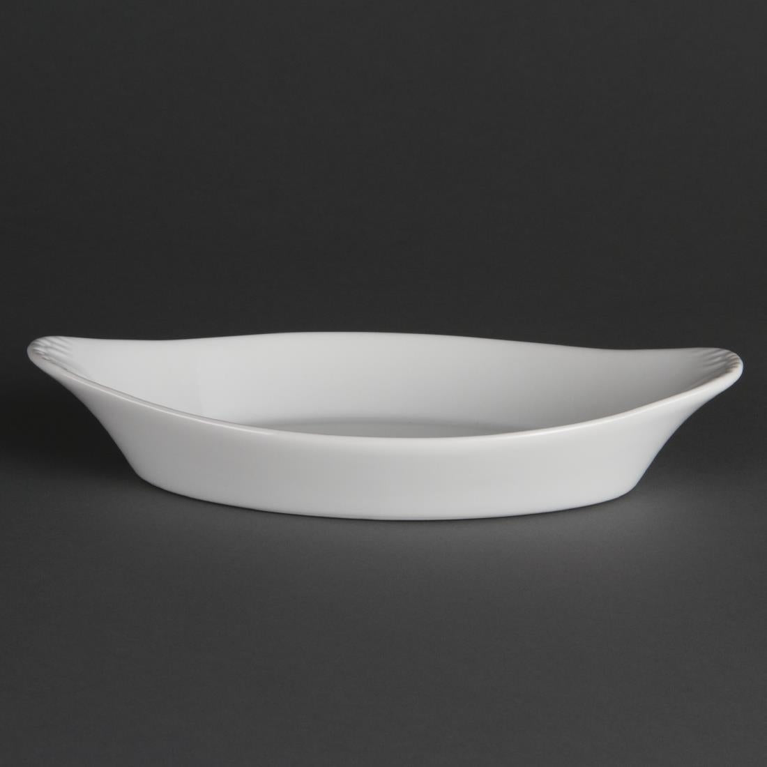 Olympia Whiteware Oval Eared Dishes 262mm (6 pack)