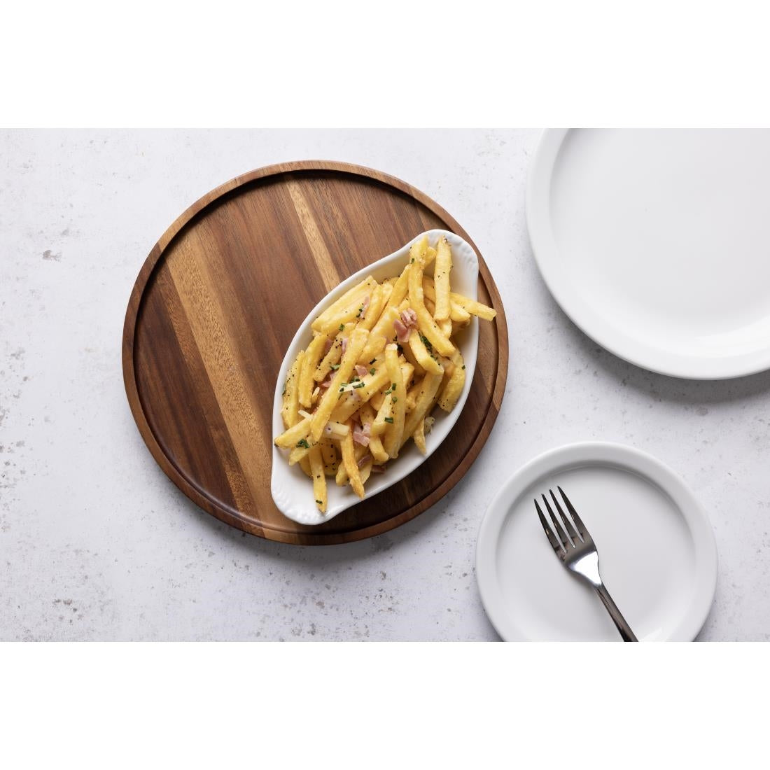 Olympia Whiteware Oval Eared Dishes 204mm (6 Pack)
