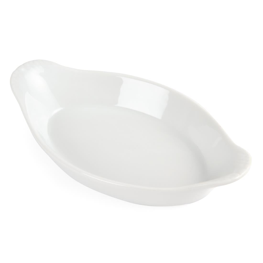 Olympia Whiteware Oval Eared Dishes 204mm (6 pack)