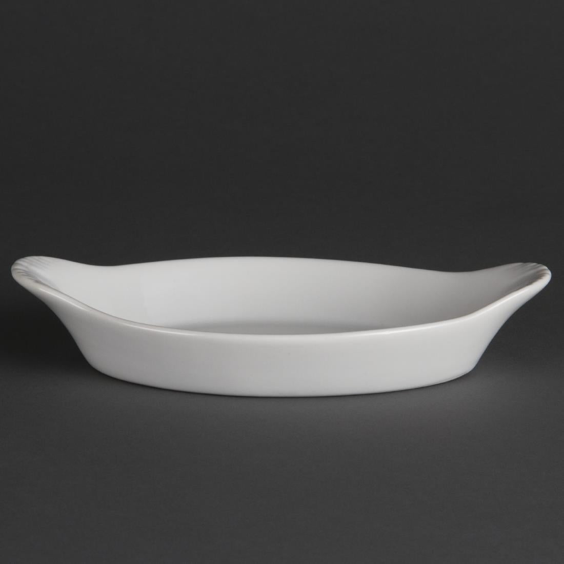 Olympia Whiteware Oval Eared Dishes 204mm (6 pack)