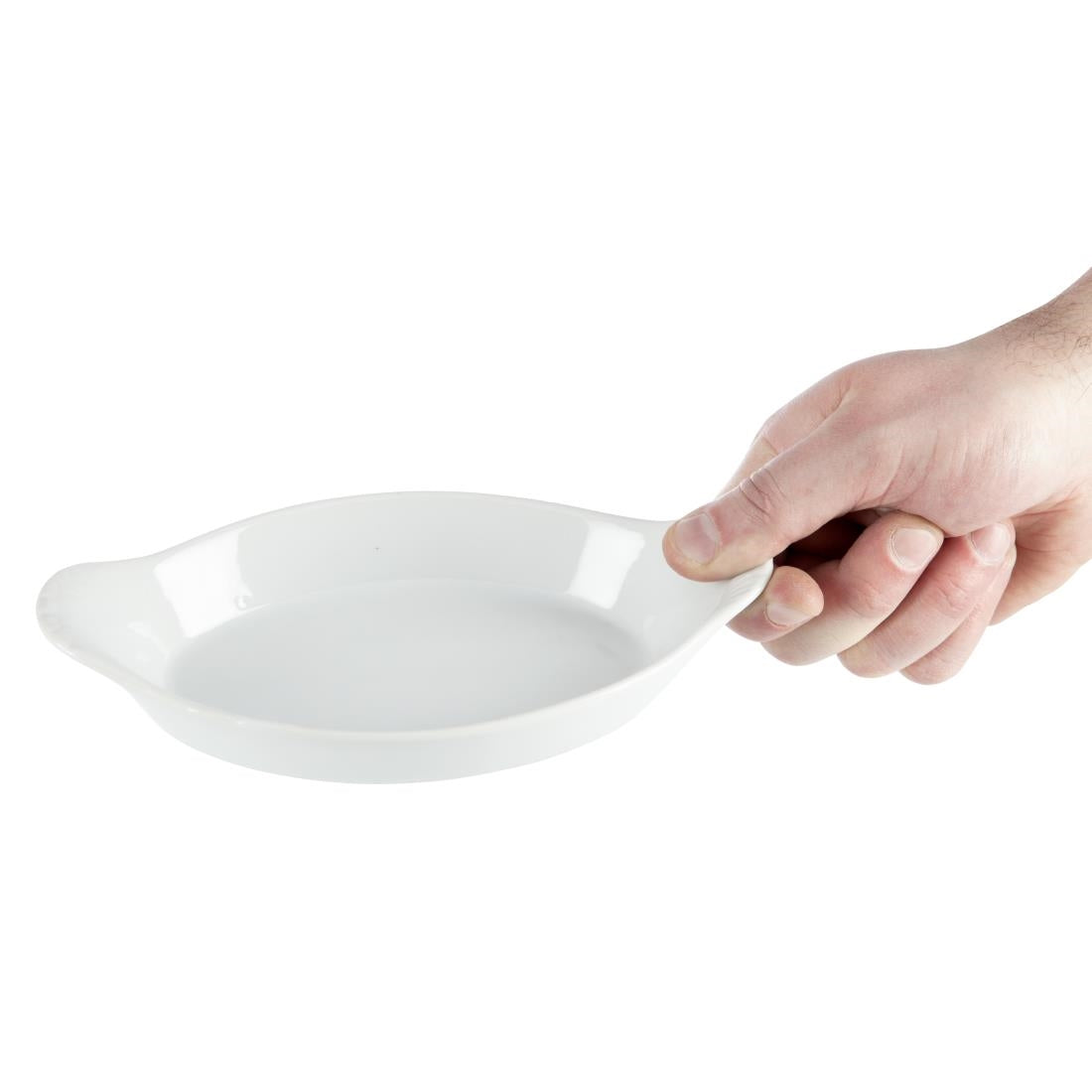 Olympia Whiteware Oval Eared Dishes 204mm (6 pack)