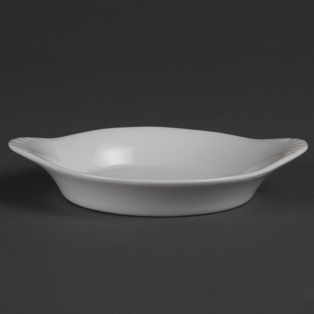 Olympia Whiteware Round Eared Dishes 156x 126mm (6 pack)