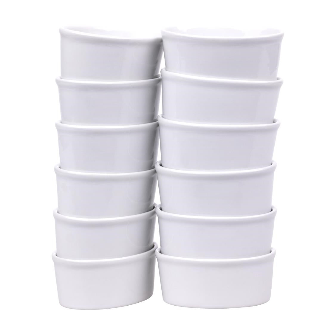 Olympia Whiteware Oval Ramekins 105mm (12 Pack)
