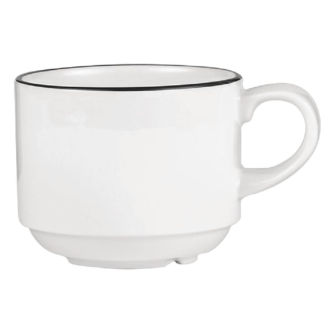Churchill Alchemy Mono Stacking Tea Cups 206ml (24 Pack)