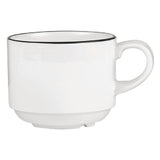 Churchill Alchemy Mono Stacking Tea Cups 206ml (24 Pack)