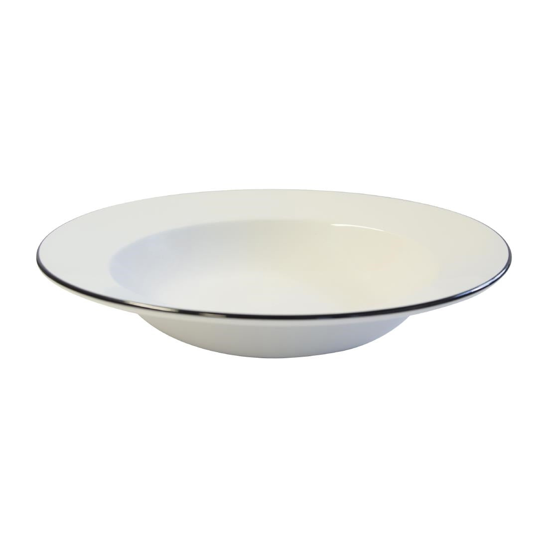 Churchill Alchemy Mono Rimmed Soup Bowls 230mm (12 Pack)