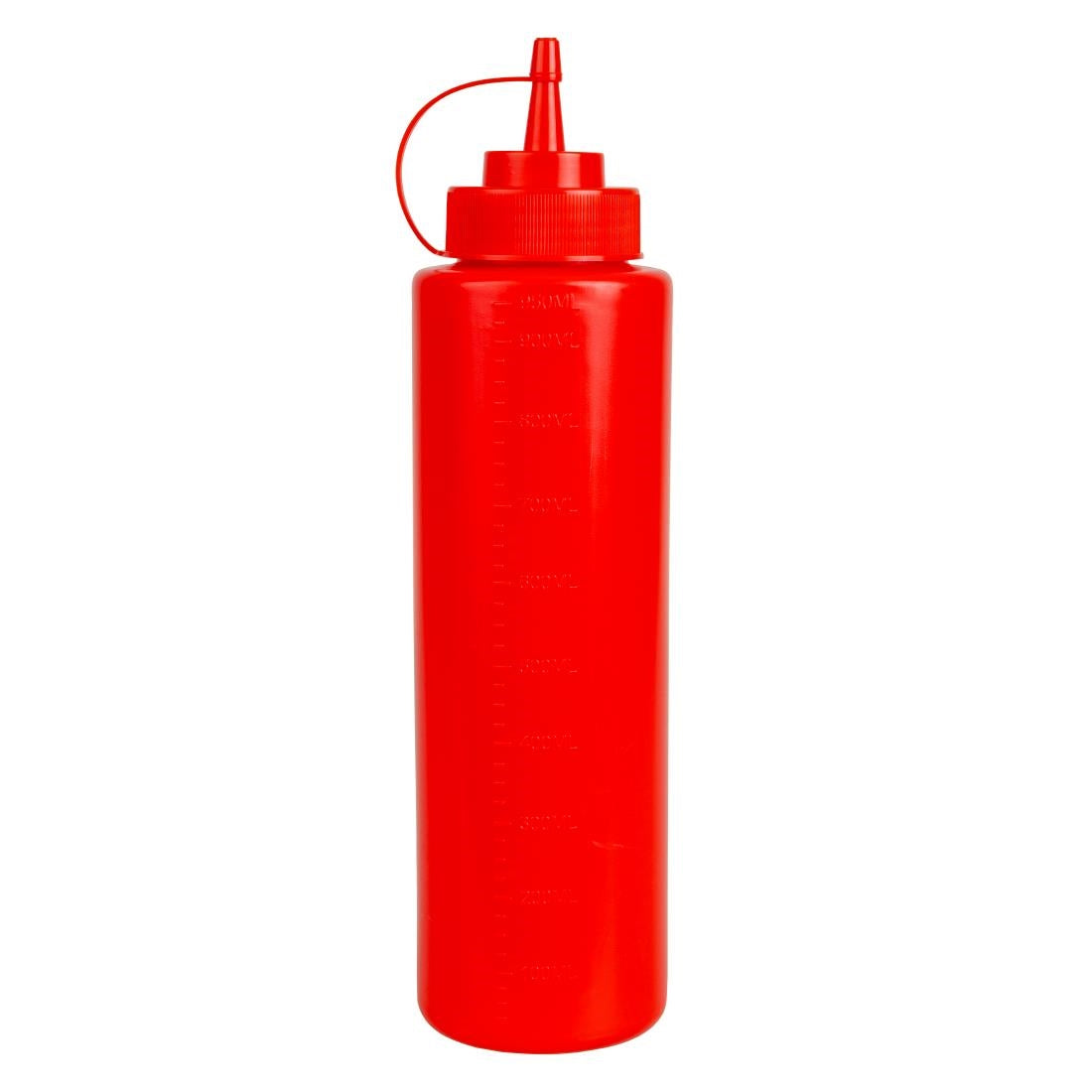 Vogue Red Squeeze Sauce Bottle 35oz