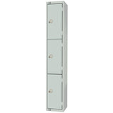 Elite Three Door Manual Combination Locker Locker Grey