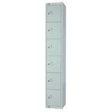 Elite Six Door Coin Return Locker Grey