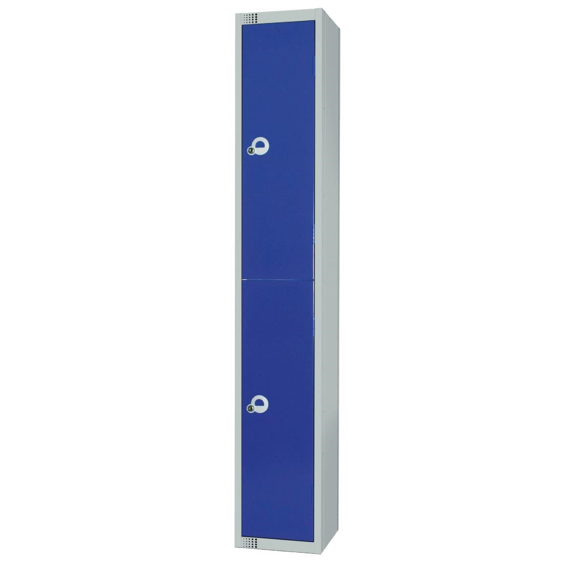 Elite Double Door Electronic Combination Locker with Sloping Top Blue