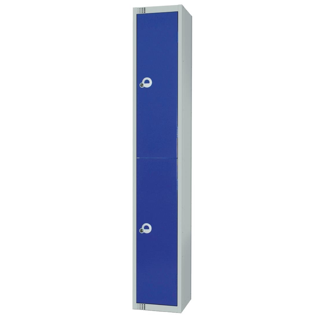 Elite Double Door Coin Return Locker Graphite Blue