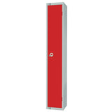 Elite Single Door Coin Return Locker Red