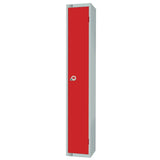 Elite Single Door Manual Combination Locker Locker Red with Sloping Top