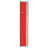 Elite Double Door Electronic Combination Locker Red