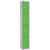 Elite Four Door Manual Combination Locker Locker Green with Sloping Top