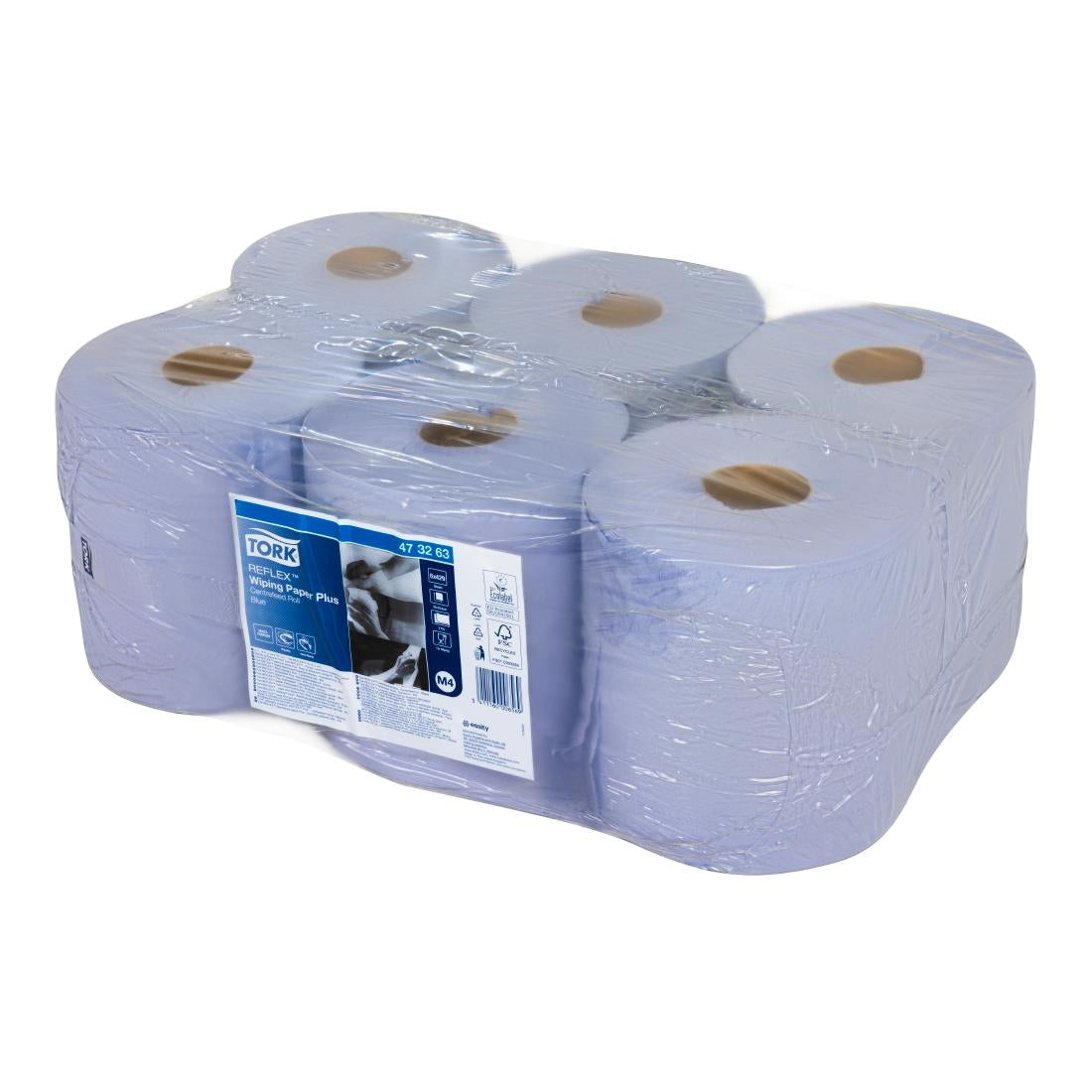 Tork Reflex Wiping Paper Towel Plus Blue M4 (6 Pack)