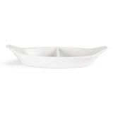 Olympia Whiteware Divided Oval Eared Dishes 295x155mm (6 pack)